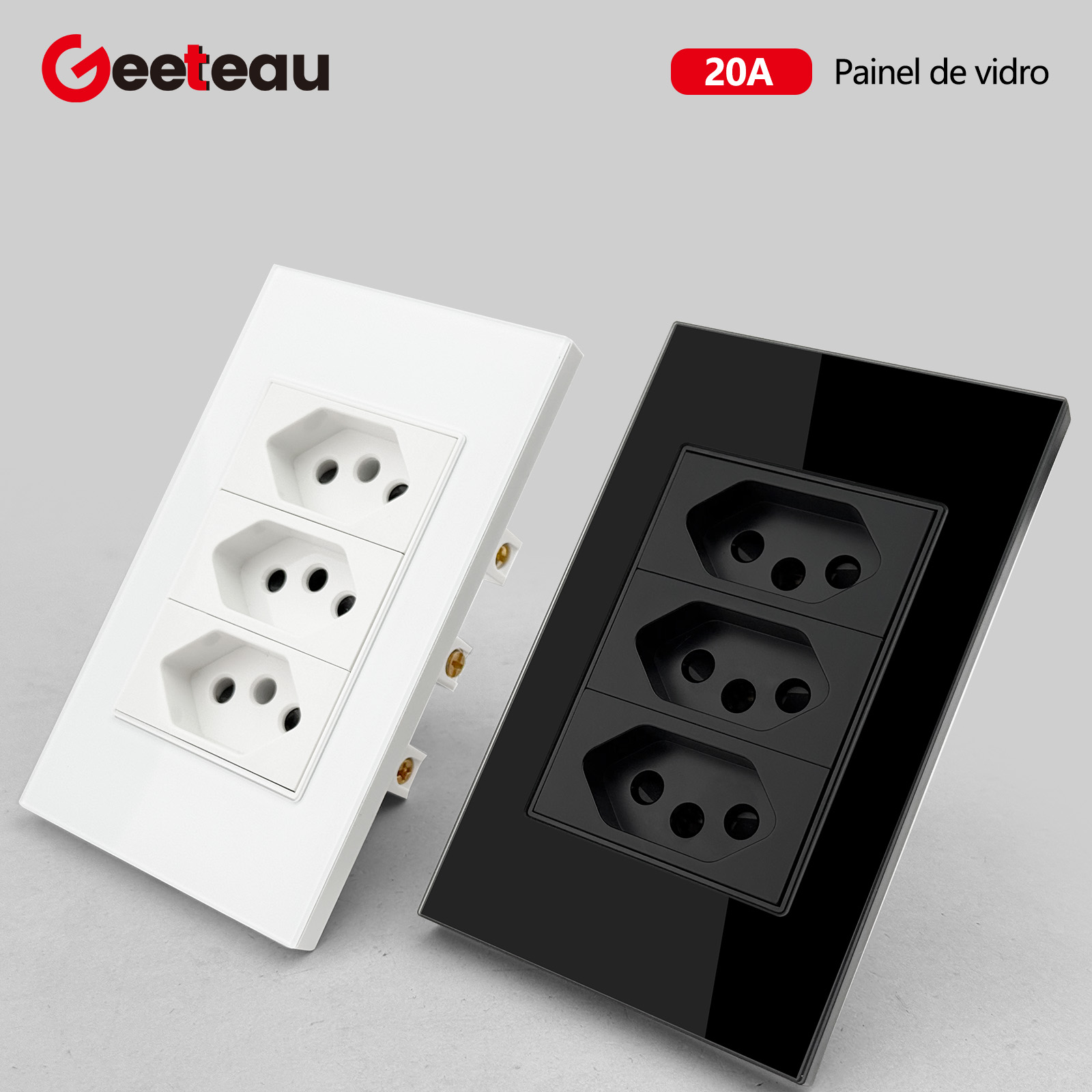 Home Improvement Outlet - مقبس حائط ثلاثي برازيلي قياسي 20