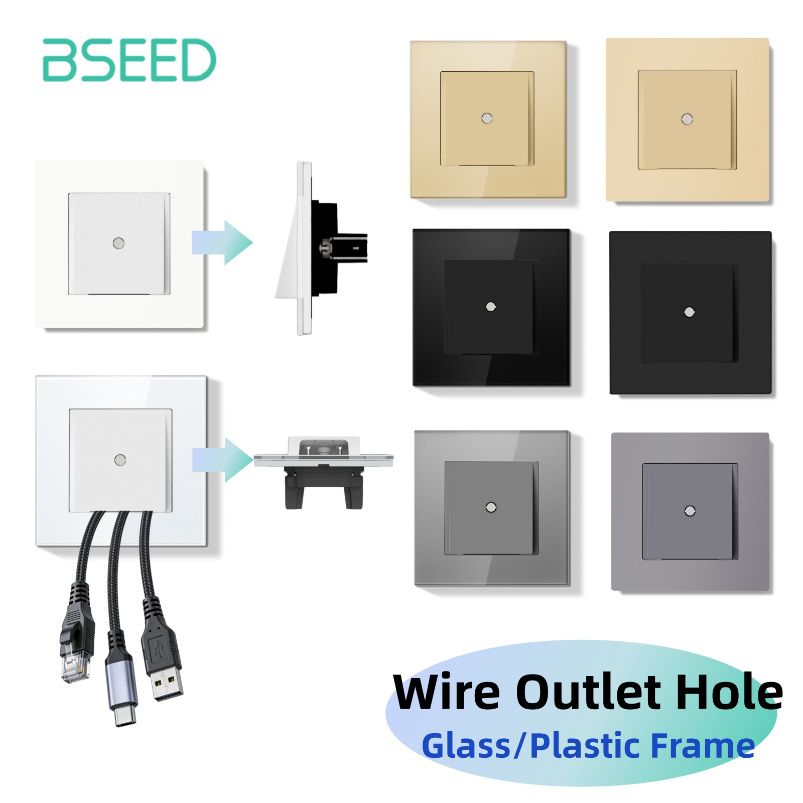 Home Improvement Outlet - غطاء حماية لفتحات الأسلاك على الحائط
