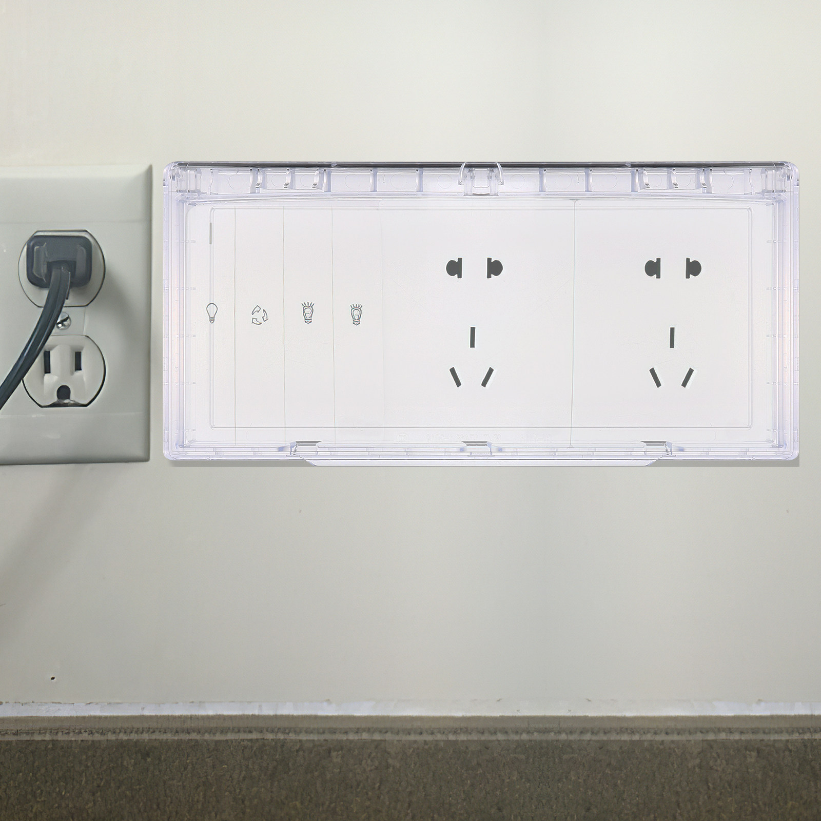 Home Improvement Outlet - غطاء مأخذ كهربائي خارجي مقاوم للماء