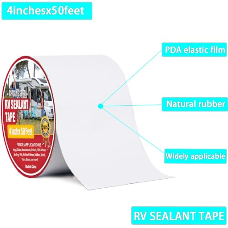شريط لاصق أبيض لسقف المركبات ا - مراجعة Roof Sealant Patch وسعره